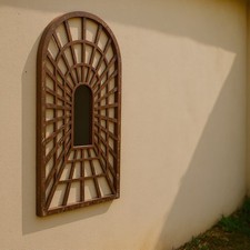 Framed Rustic Mirror Wall