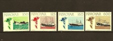 Faroe Islands 1977, fishing vessels, full set of 4 stamps, mint hinged
