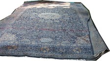 Extraordinary P'ersian K'ashan extra large handmade wool rug Poem Saddi 18 x 12