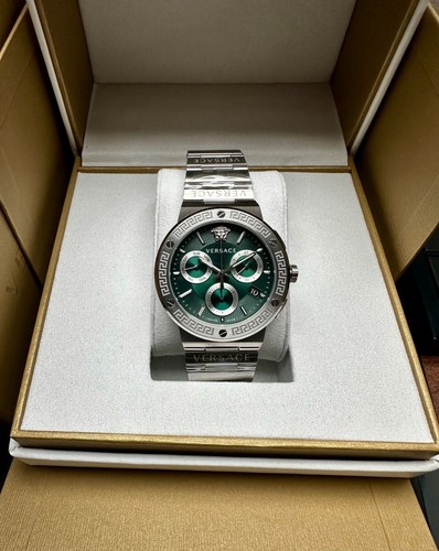 Versace greca logo green - versace,