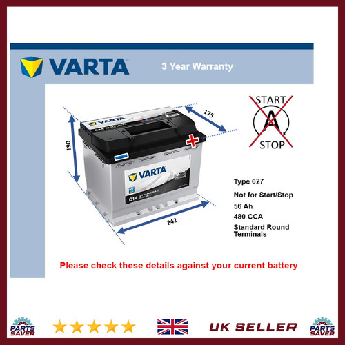 Battery fits vauxhall adam - fits,