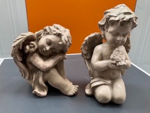 Two medium size cherubs - size,
