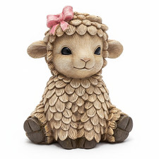 Rustic Resin Lamb Ornament