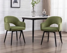 Wahson Velvet Dining Chairs Set of 2 Kitchen Corner Chairs Leisure Side...