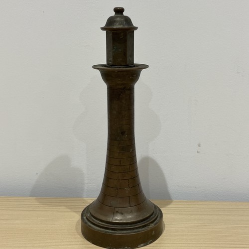 Vintage brass lighthouse table - vintage,