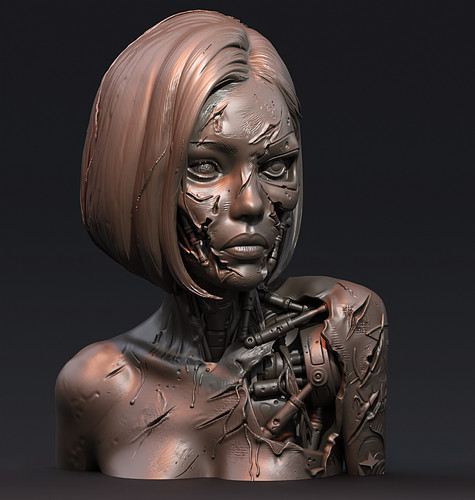 Female terminator concept - female,