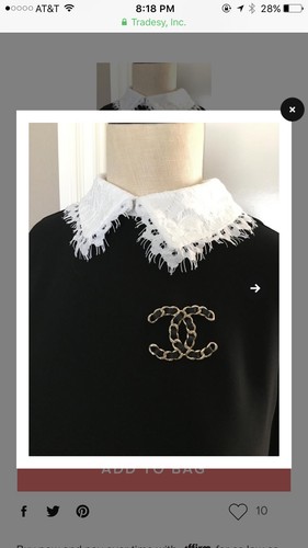 Authentic nwt chanel black and - black,