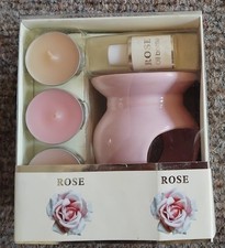 Rose Oil Burner Gift Set