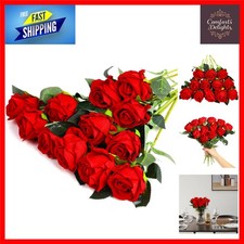 12pcs realistic red silk - realistic,