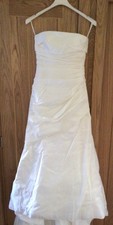 Wedding Dress; Romantica, ivory, size 10, strapless, short train, fully lined