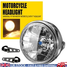 Chrome Universal 7 Inch Motorcycle Headlight LED Motorbike Headlamp For Honda