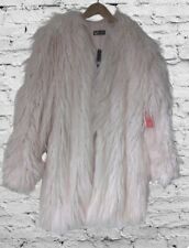 Mylene Klass pale Pink Fur Coat Size 8 Bnwt 