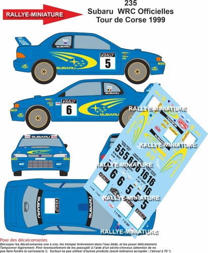 Decals ref 0235 subaru - decals,