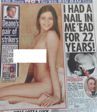 VERY RARE LINSEY DAWN MCKENZIE NEWSPAPER PAGE 3 1997. RARE PHOTO.