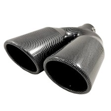 Twin Exhaust Tip Trim Pipe Tail Muffler Carbon For Ford Ka Mondeo S-Max Tourneo