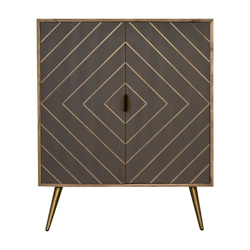 Cement brass inlay art - art, deco