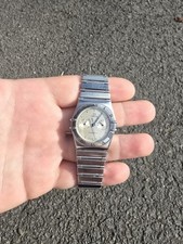 Omega Constellation Manhattan Day Date Silver Gents 33mm full set box card