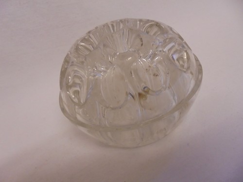 Vintage hole clear glass - hole,