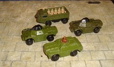MATCHBOX  - 4 x MILITARY VEHICLES INC STOAT ARM CAR, PERSONNEL CARRIER,WEASELS
