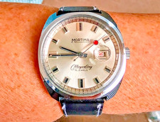 Gents 1970s French SS Mortima Mayerling 17 Jewels Cattin 68 Date Watch