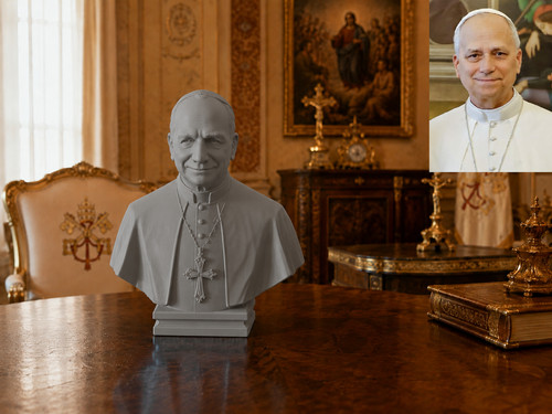 Pope leo xiv bust statue - bust,