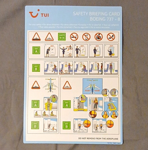 Tui safety briefing card - safety,