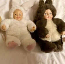 Anne Geddes Baby Beanie Collection Bundle x 2 Rabbit And Squirrel