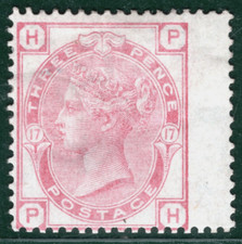 GB QV Stamp SG.144 3d Pale Rose Plate 17 (1875) Mint MM Cat £525- BRRED51