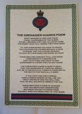 Grenadier Guards Poem