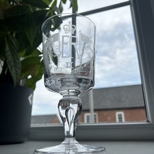 Whitefriars Crystal Silver Jubilee Glass Goblet Signed On Base Majella 1977 VGC