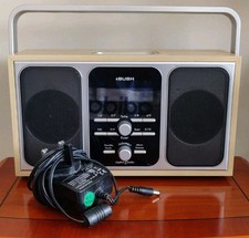BUSH wood effect DAB Radio with Clock & FM  i-pod dock aux in - used.