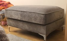 Furniture Village Legend Grey Fabric Footstool