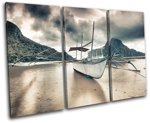 Beach boat sunset - boat, seascape