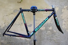 NOS bianchi mega pro 98 frameset new old stock made italy pantani aluminium 7005