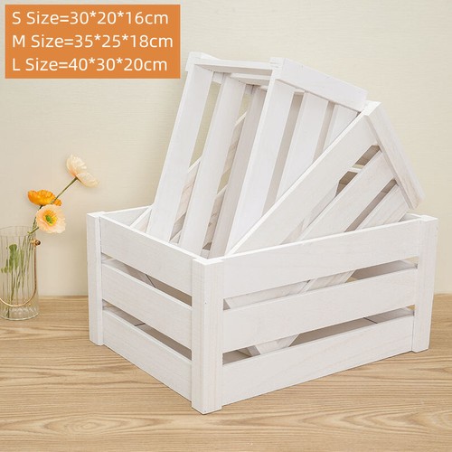 Grey brown white wooden crates - grey/brown/white,