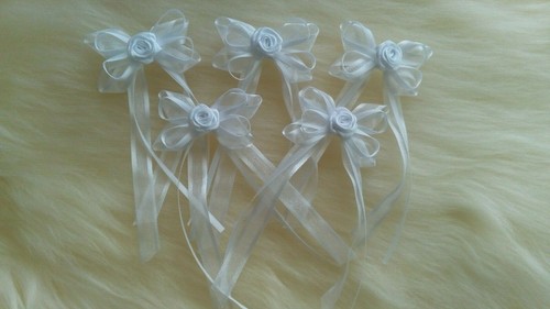 Satin organza ribbon bows - ribbon,