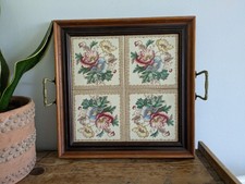 Vintage Tray Ceramic Rose