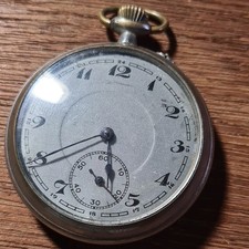 Vintage metal gents Pocket Watch Working c1960