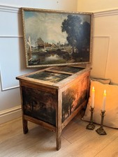 Vintage Oak Small Blanket Box