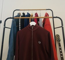 Fred Perry Burgundy ‘Bradley Wiggins’ Track Jacket. Size Medium.