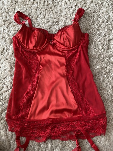 Lovehoney satin lace basque - satin&,