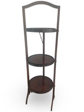 Edwardian Wooden 3-Tier Folding Cake/Plant Stand Antique