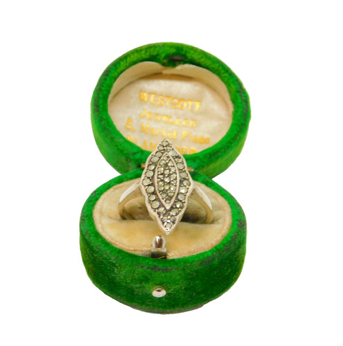 Sterling silver marcasite - marcasite, wavy
