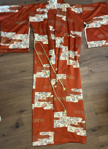Vintage japanese silk furisode - japanese,