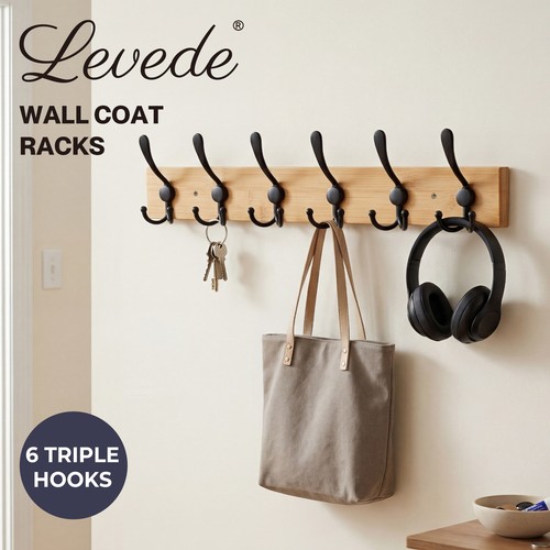 Levede coat rack wall mounted - rack,