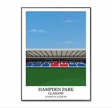 Scotland Football Poster, Hampden Park Poster, Football Stadium Print, gift A4