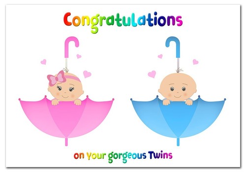 Twin birth congratulations - birth,