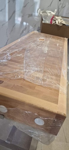Butcher block chopping board