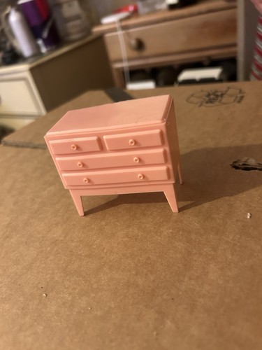 Pink plastic chest drawers - plastic,