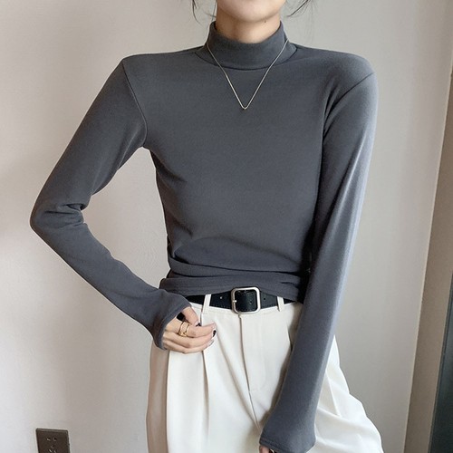 Women solid color round neck - color,